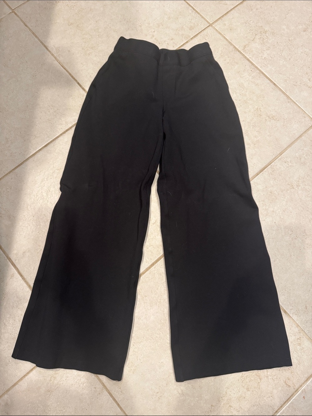 Spanx Black wideleg pants- Petite XS